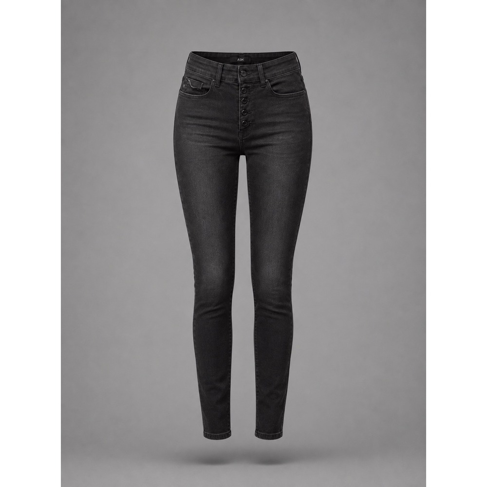 Judy Blue Womens Skinny Fit Black High Rise Button Fly Jeans JB82316BK-PL 16W